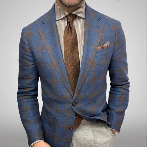 Men's Business Blazer | Notched Lapels & Two-Button Front