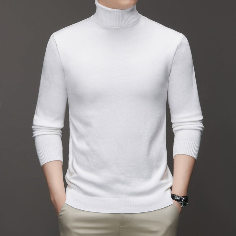 Men's Classic Knit Turtleneck Sweater | Ribbed Neck & Hem