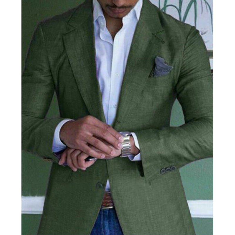 Men's Business Blazer | Notched Lapels & Two-Button Front