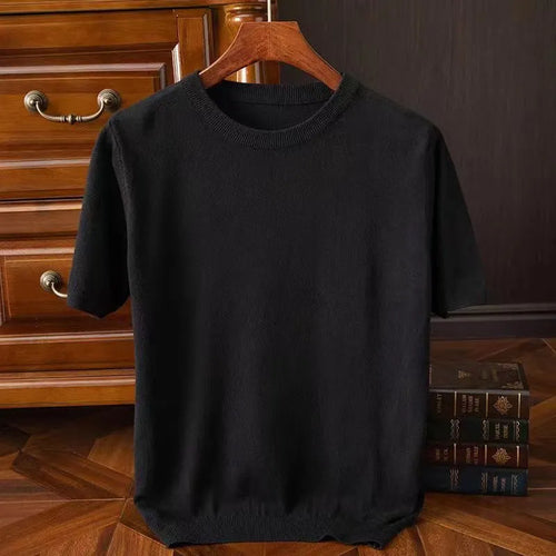 Adriano | Men's Ribbed Cashmere Wool T-Shirt