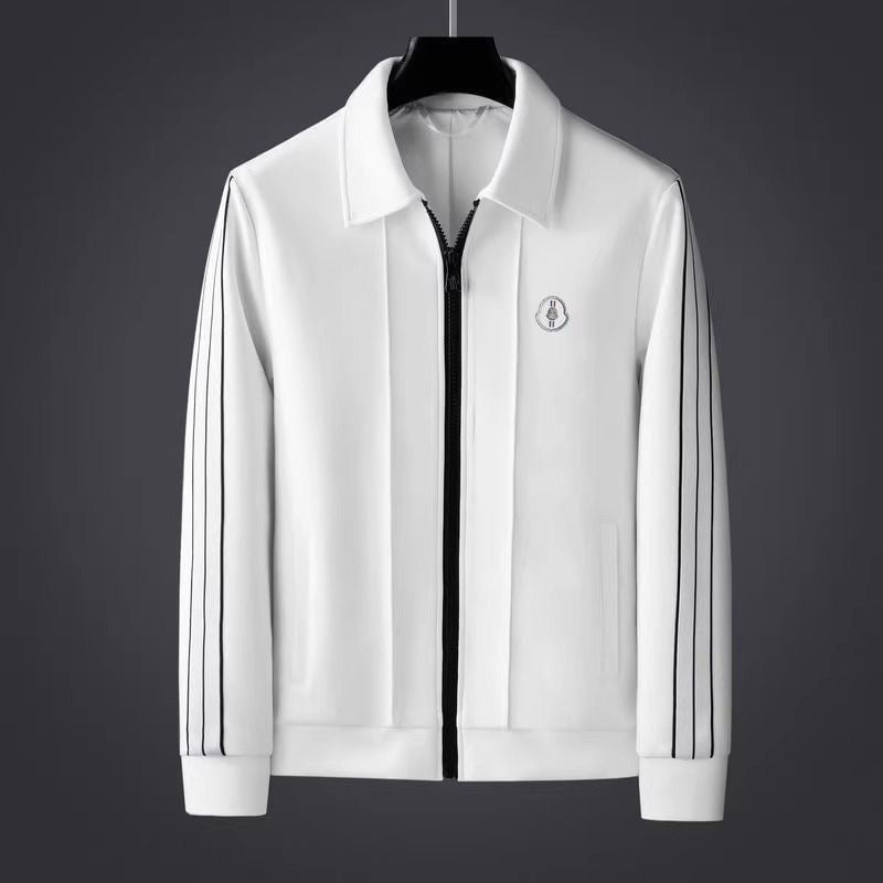 Men's Athletic Lycra Tracksuit Set | Zip Jacket & Drawstring Pants