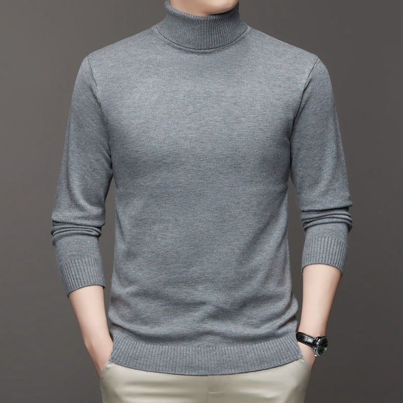 Men's Classic Knit Turtleneck Sweater | Ribbed Neck & Hem