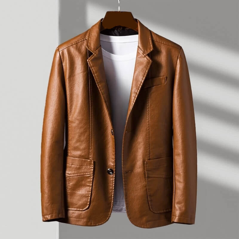 Men's Blazer-Style Jacket | Notched Lapels & Button Front