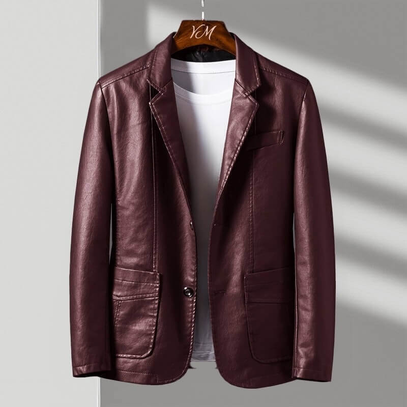 Men's Blazer-Style Jacket | Notched Lapels & Button Front