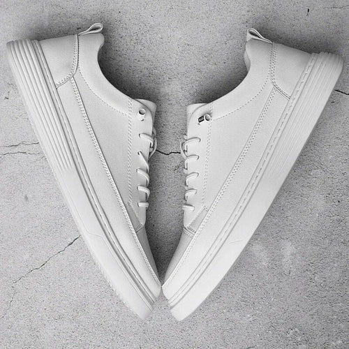 Bruno | Men's White Low-Top Leather Skate Shoes 2