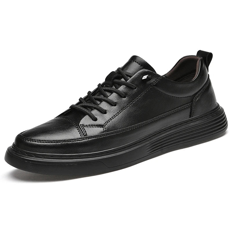 Bruno | Men's White Low-Top Leather Skate Shoes 2
