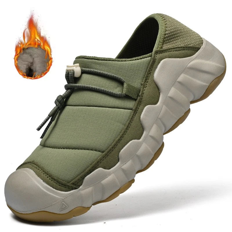 Caleb | Men's Olive Slip-On Hiking Skate Shoes