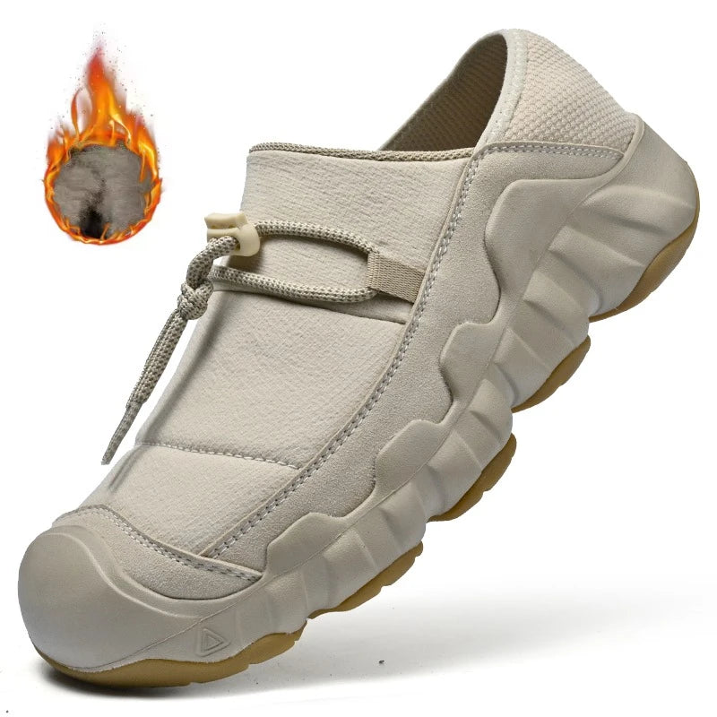 Caleb | Men's Olive Slip-On Hiking Skate Shoes