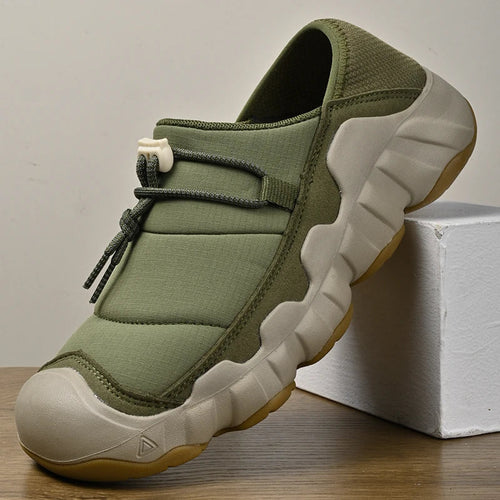 Caleb | Men's Olive Slip-On Hiking Skate Shoes