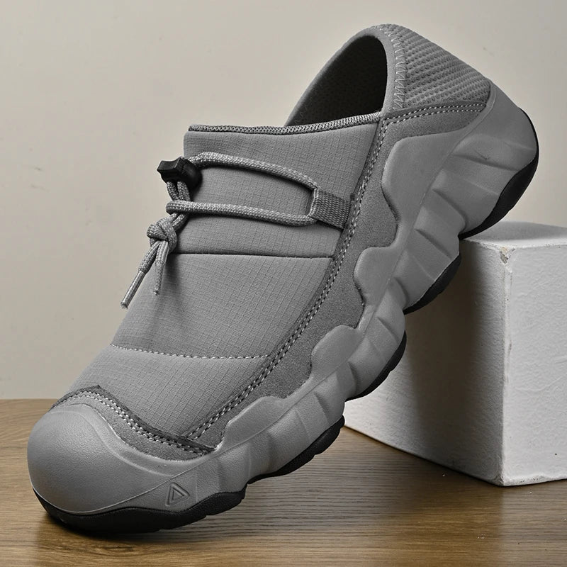 Liam | Men's Olive Slip-On Hiking Skate Shoes