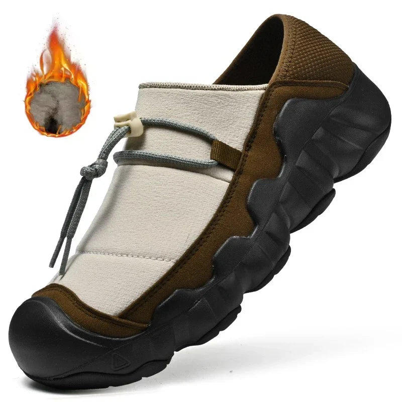Caleb | Men's Olive Slip-On Hiking Skate Shoes
