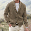 Men's Knit Cardigan | Shawl Collar & Buttons