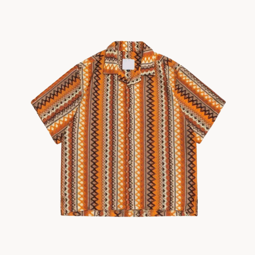Men's Casual Blend Camp Collar Shirt | Button Front