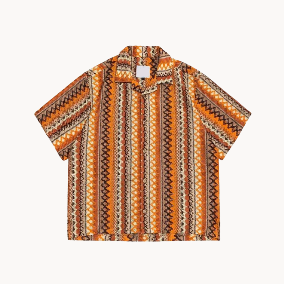 Men's Casual Blend Camp Collar Shirt | Button Front