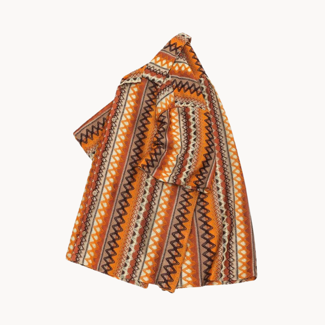 Men's Casual Blend Camp Collar Shirt | Button Front