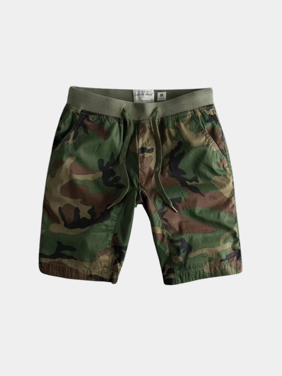 Men's Casual -Blend Shorts | Camo Print & Drawstring Waist