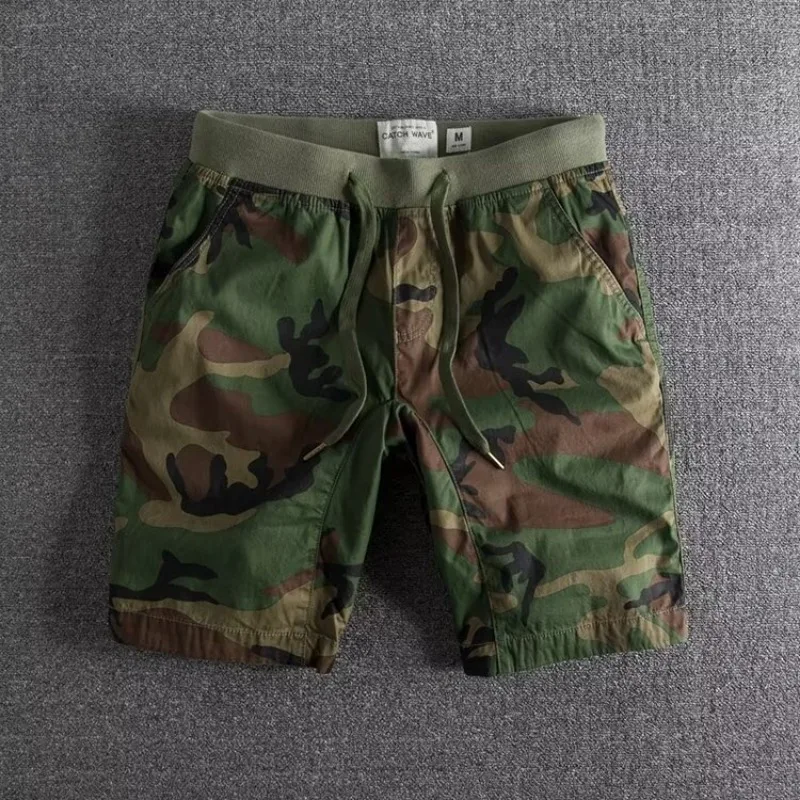 Men's Casual -Blend Shorts | Camo Print & Drawstring Waist