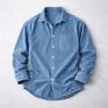 Men's Casual Corduroy Button-up Shirt | Chest Pocket & Collar