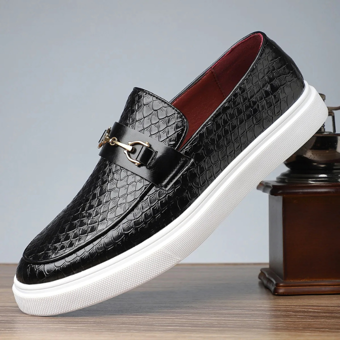 Men's Casual Loafers | Buckle Strap & Platform Sole