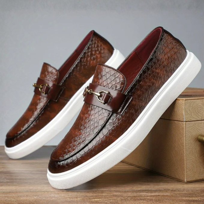Men's Casual Loafers | Buckle Strap & Platform Sole