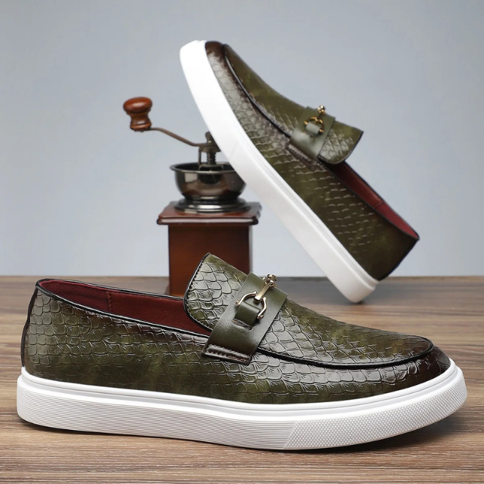 Men's Casual Loafers | Buckle Strap & Platform Sole