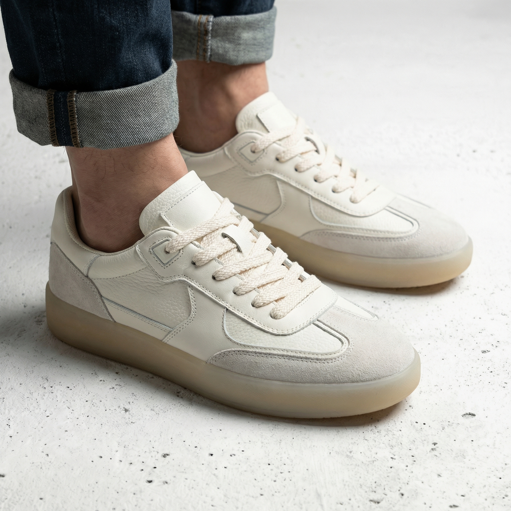 Men's Casual Faux Sneakers | Lace-Up Front & Low Top