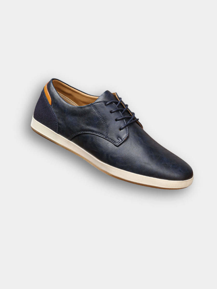 Men's Casual Faux Sneakers | Lace-Up Front & Low-Top Collar