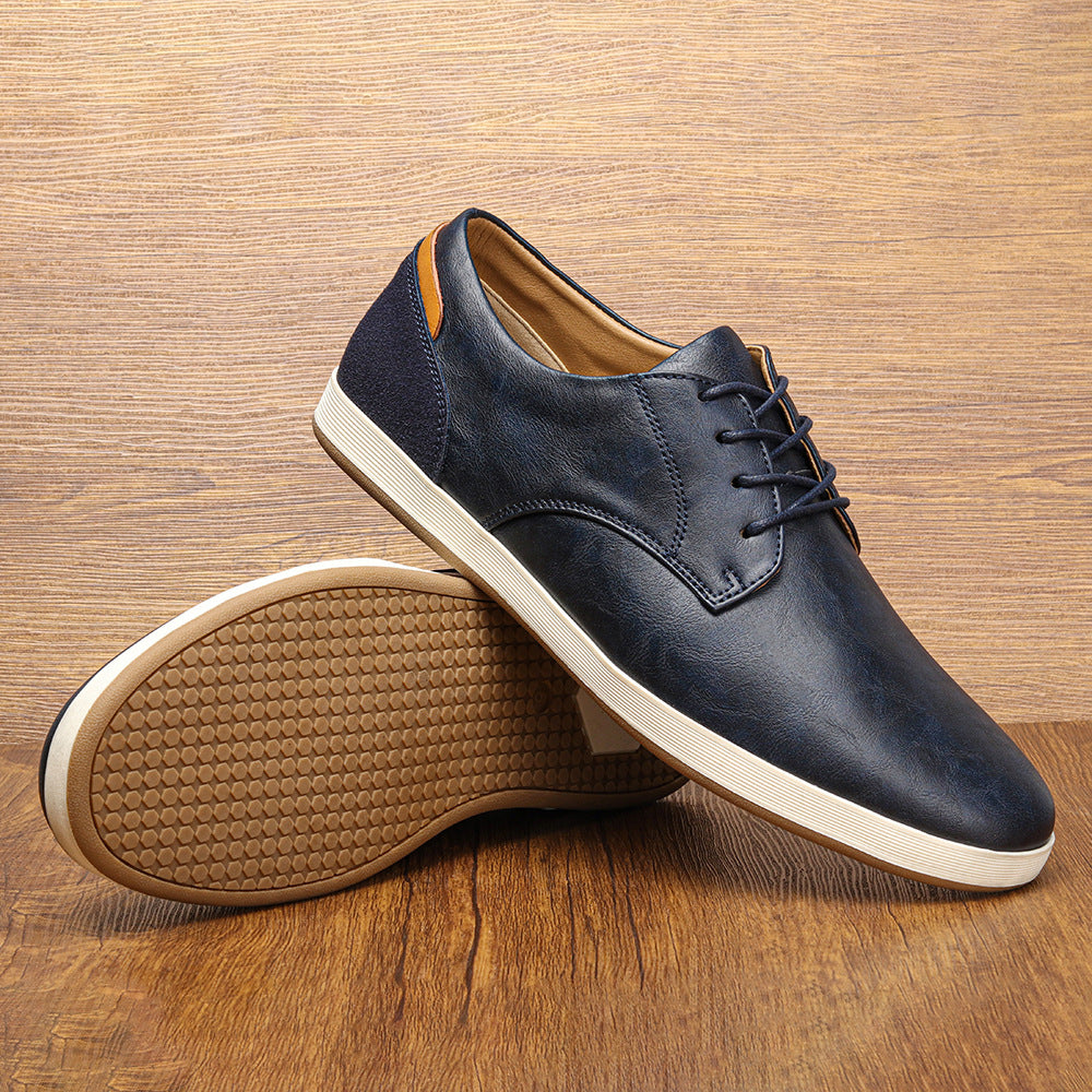 Men's Casual Faux Sneakers | Lace-Up Front & Low-Top Collar