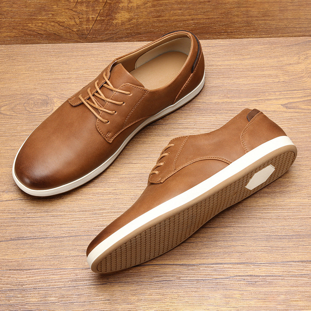 Men's Casual Faux Sneakers | Lace-Up Front & Low-Top Collar
