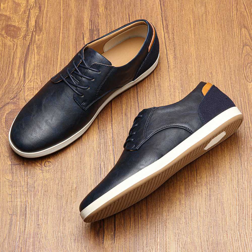 Men's Casual Faux Sneakers | Lace-Up Front & Low-Top Collar