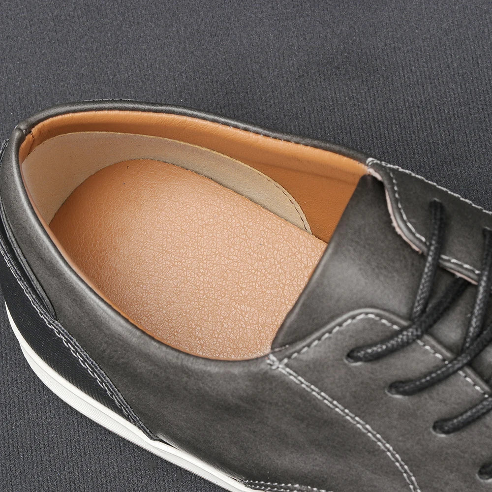Men's Casual Faux Sneakers | Lace-Up Front & Low-Top Collar