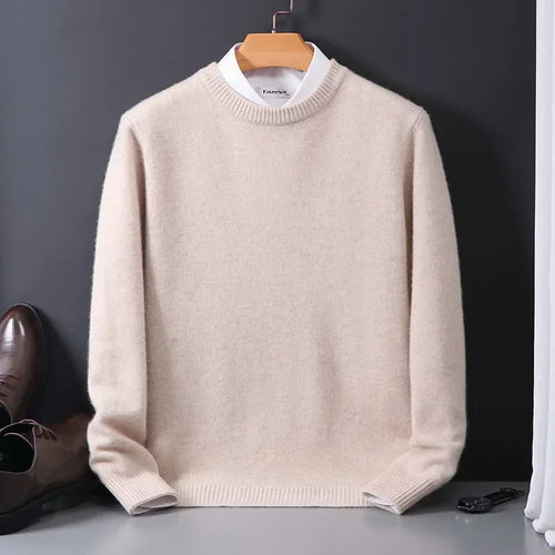Men's Casual Knit Sweater | Crew Neckline & Rib Trim