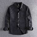 Men's Casual Long Sleeve Shirt | Button Front & Chest Pocket