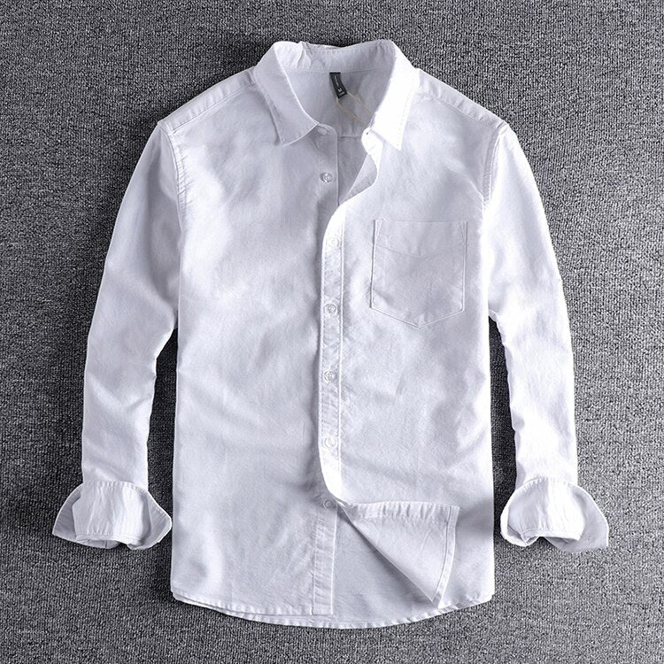 Men's Casual Long Sleeve Shirt | Button Front & Chest Pocket