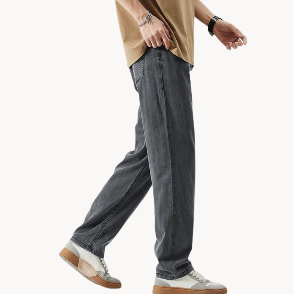 Men's Casual Lyocell Blend Pants | Straight Legs & 5 Pockets