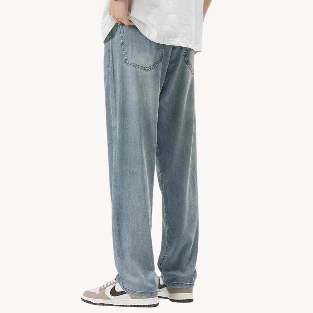 Men's Casual Lyocell Blend Pants | Straight Legs & 5 Pockets