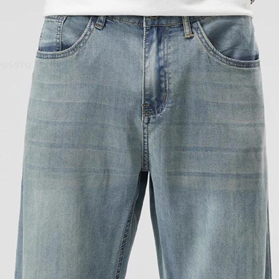 Men's Casual Lyocell Blend Pants | Straight Legs & 5 Pockets