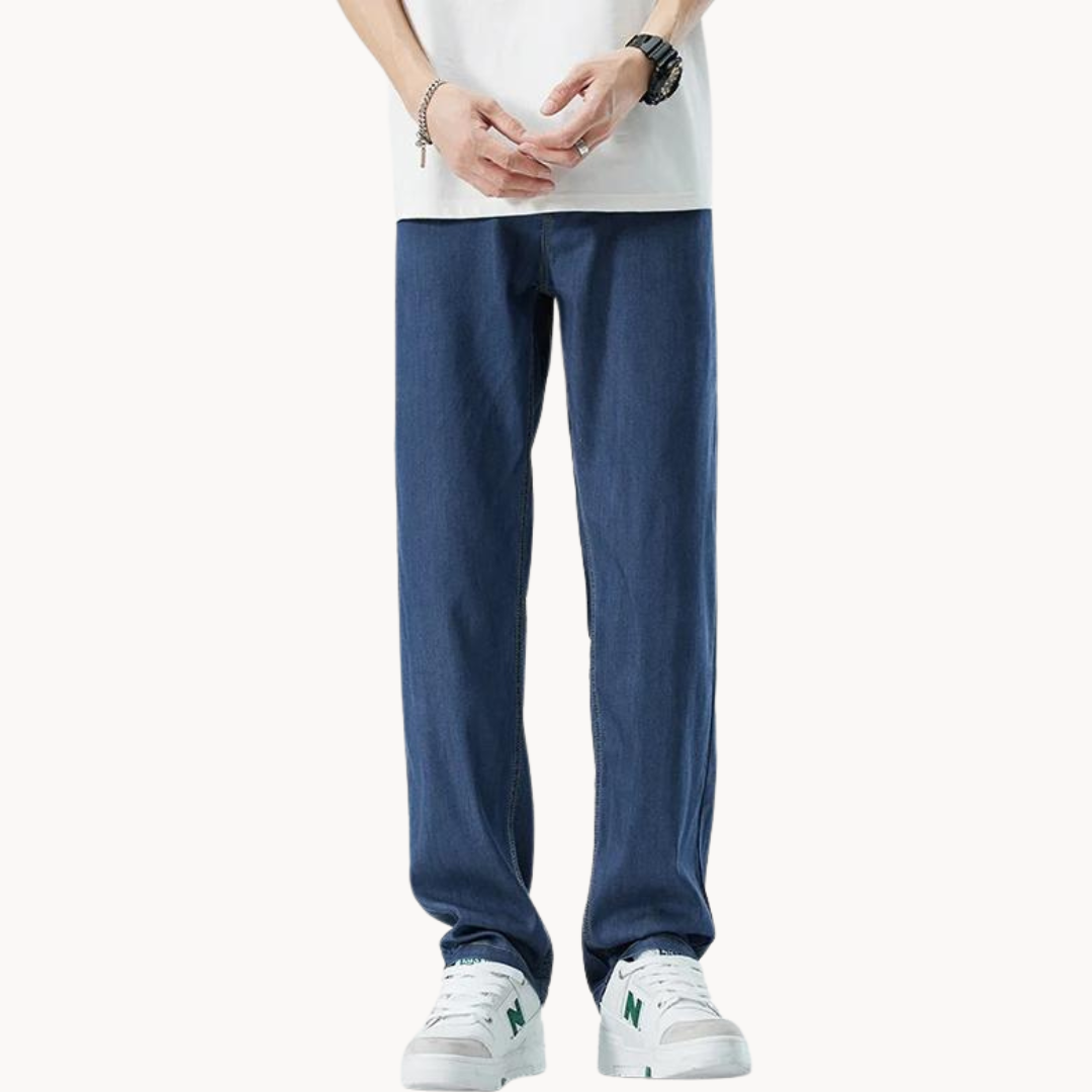 Men's Casual Lyocell Blend Pants | Straight Legs & 5 Pockets