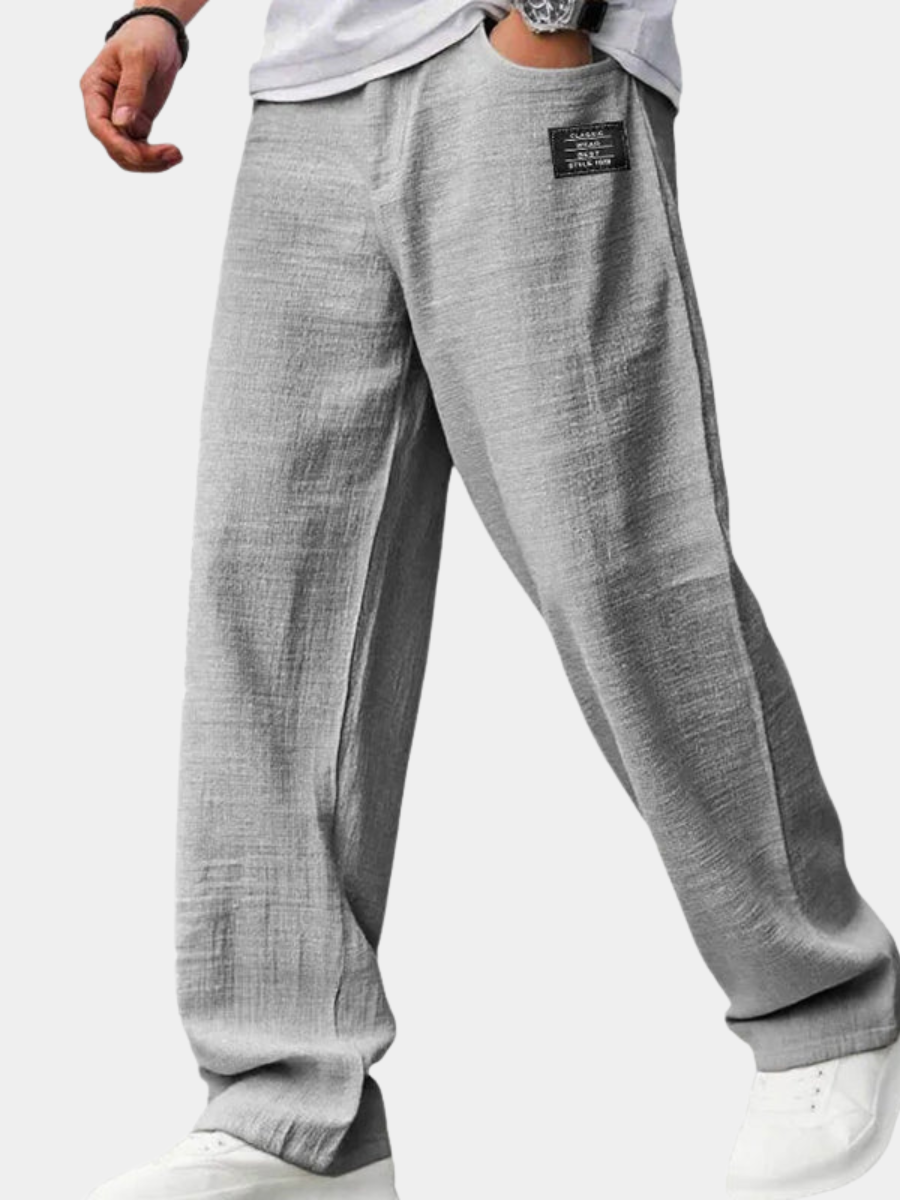 Men's Casual Blend Pants | Drawstring Waist & Wide Leg