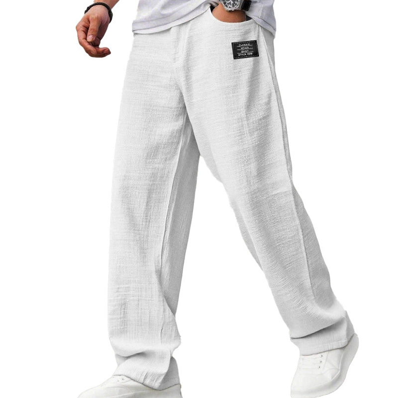 Men's Casual Blend Pants | Drawstring Waist & Wide Leg