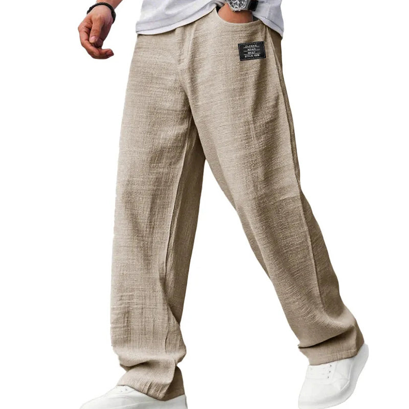 Men's Casual Blend Pants | Drawstring Waist & Wide Leg