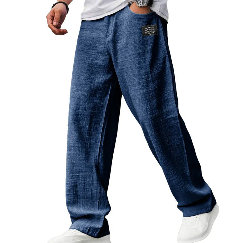 Men's Casual Blend Pants | Drawstring Waist & Wide Leg