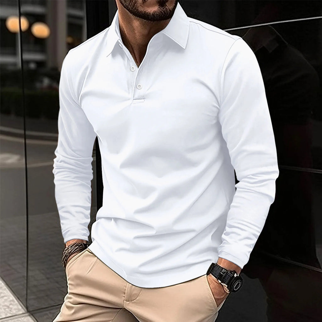 Men's Casual Blend Polo Shirt | Pointed Collar & Button Placket