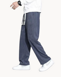 Men's Casual Polyester Corduroy Pants | Drawstring Waist