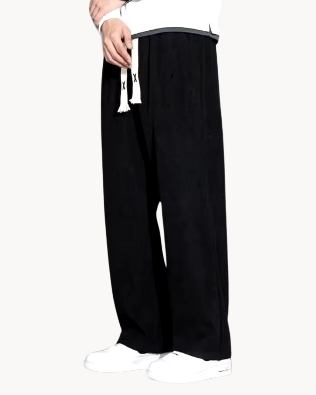 Men's Casual Polyester Corduroy Pants | Drawstring Waist