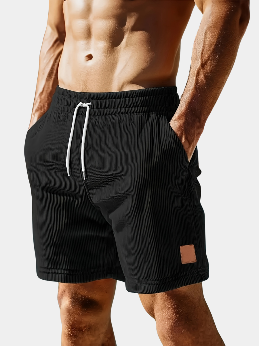 Men's Casual Polyester Shorts | Drawstring Waist & Side Pockets