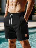 Men's Casual Polyester Shorts | Drawstring Waist & Side Pockets