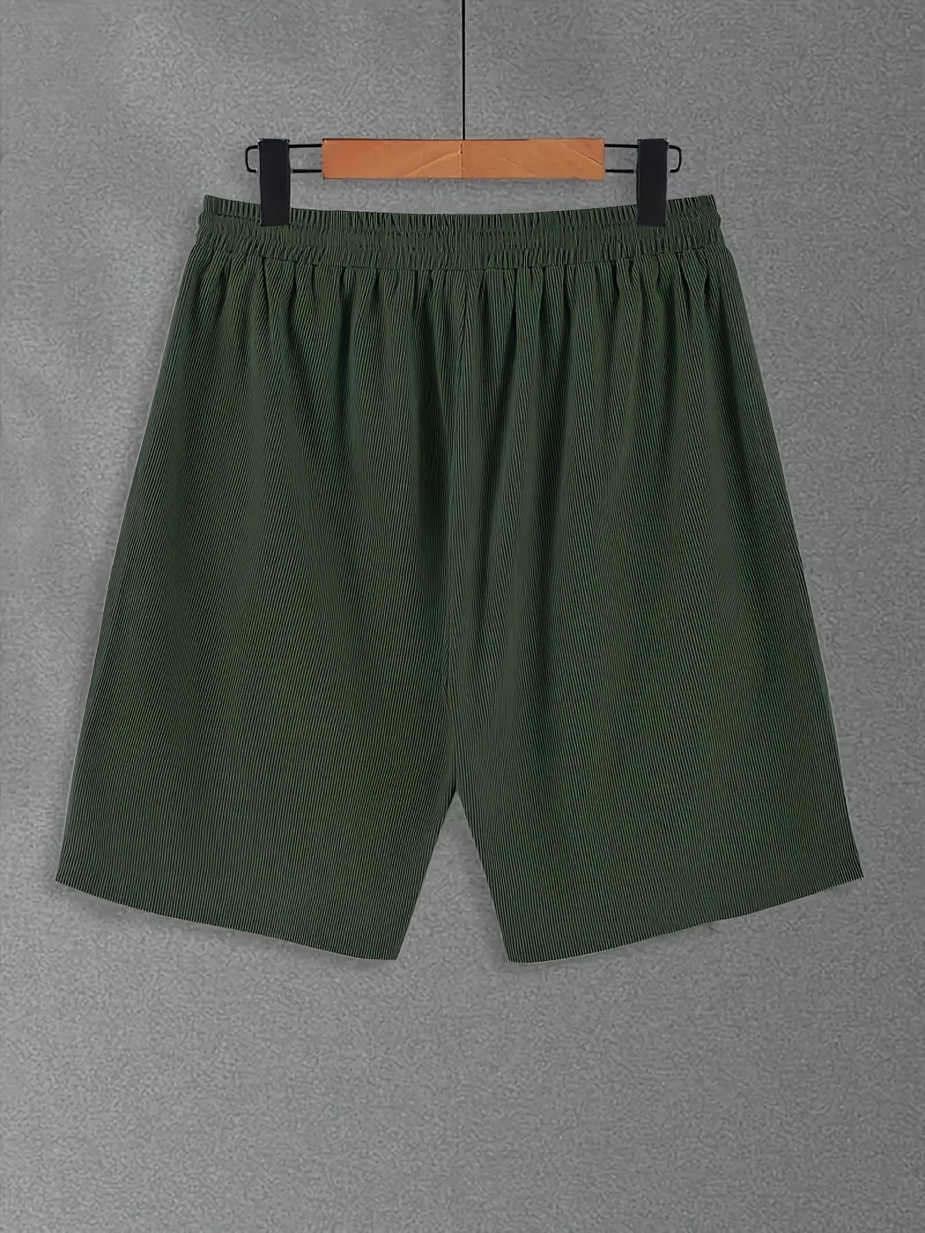 Men's Casual Polyester Shorts | Drawstring Waist & Side Pockets