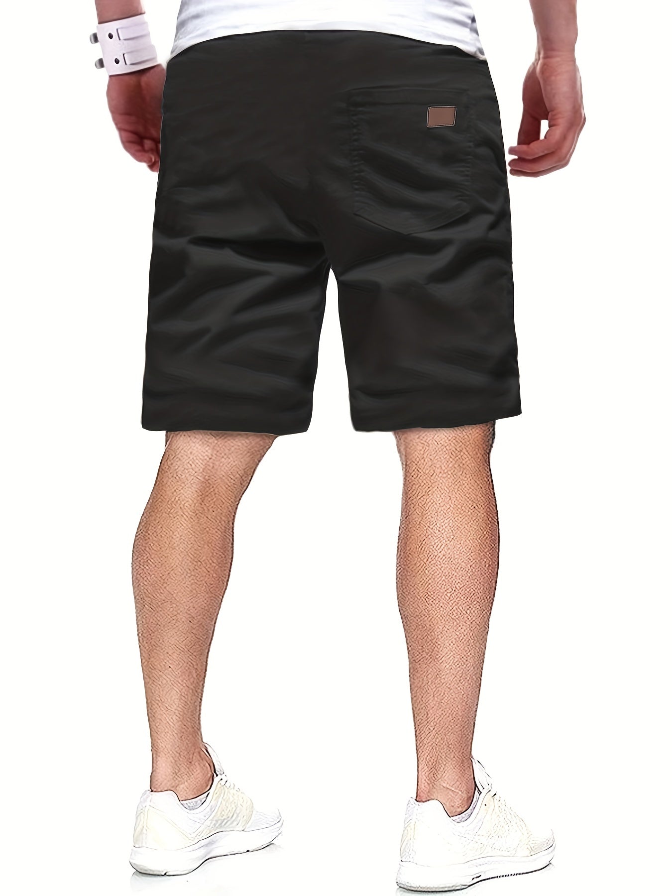 Men's Casual Polyester Shorts | Drawstring Waist & Slant Pockets