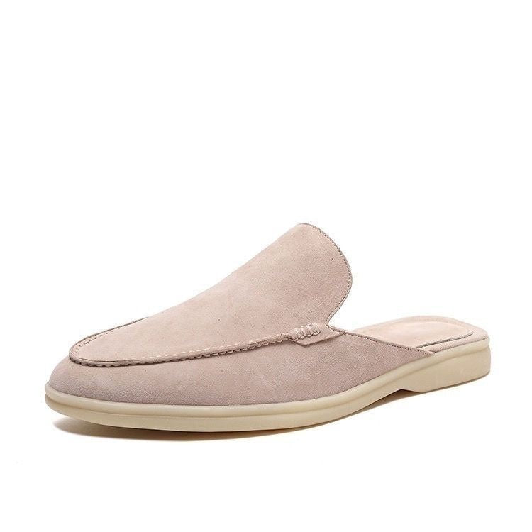 Men's Casual PU Mule Loafers | Open Heel & Moc Toe